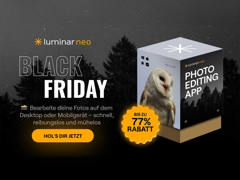 Jetzt für kurze Zeit: Luminar Neo mit Black-Friday-Rabatt sichern.
