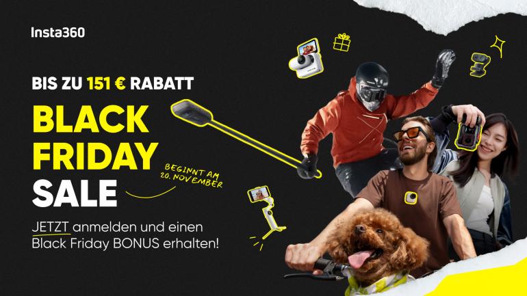 Mit den Black-Friday-Rabatten von bis zu 151 Euro bei insta360 ist jetzt der ideale Moment, um in die 360°-Welt einzusteigen.