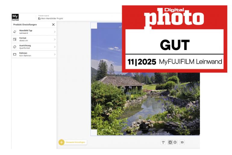 MyFUJIFILM Fotoleinwand Testergebnis