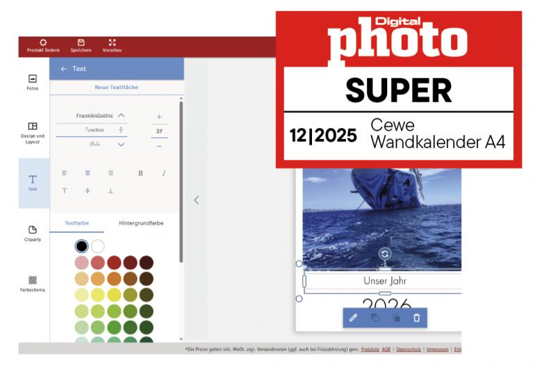 Cewe Digitaldruck-Kalender Testergebnis