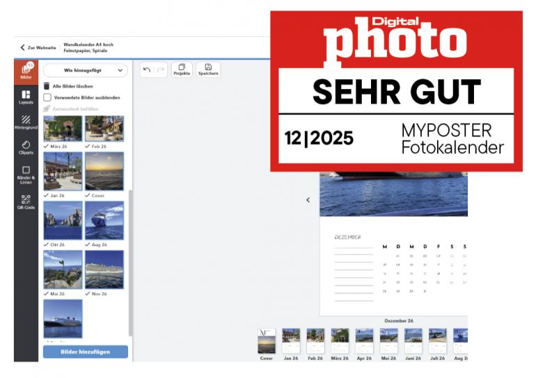 MYPOSTER Digitaldruck-Kalender Testergebnis