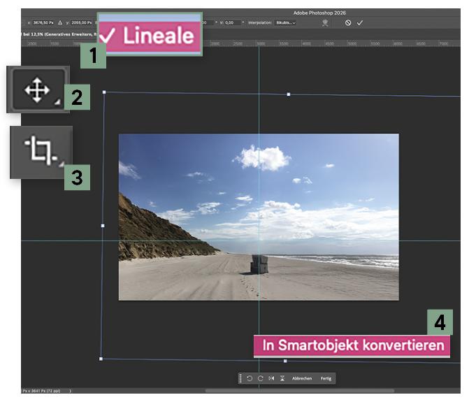 Perspektive begradigen
