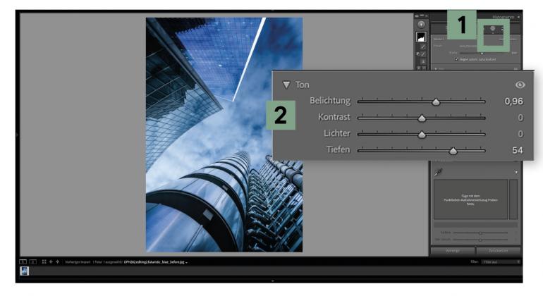 Futuristischer Look für Stadtfotos dank Lightroom Classic: nur 5 Schritte