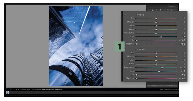 Futuristischer Look für Stadtfotos dank Lightroom Classic: nur 5 Schritte
