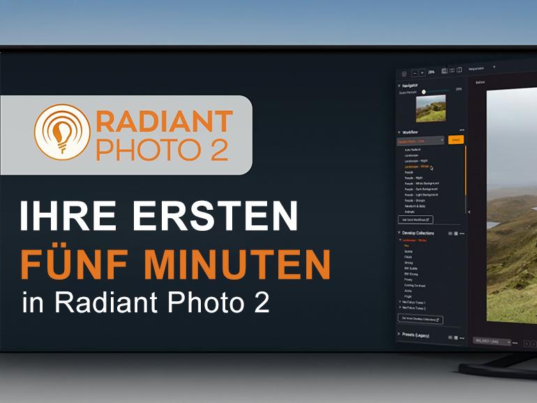 Radiant Photo 2 macht den Einstieg leicht: In nur wenigen Minuten verbessern Sie Ihre ersten Fotos automatisch und entdecken die wichtigsten Workflows und Werkzeuge.