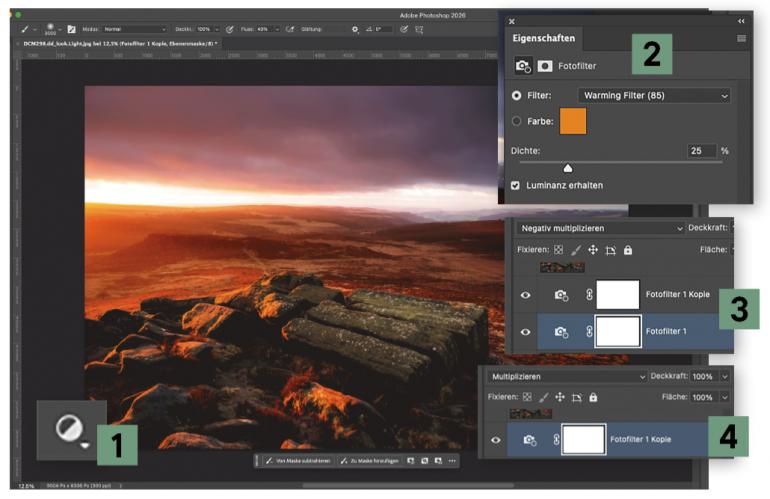 Licht in Landschaften gezielt inszenieren: 4 Schritte in Photoshop