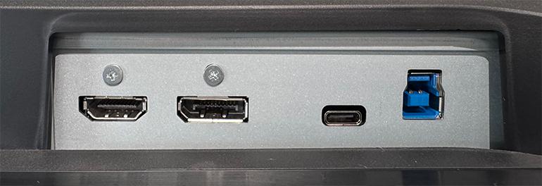 Vielseitig ausgestattet: Neben HDMI und DisplayPort bietet der CS3200X auch USB-C mit Stromversorgung sowie einen integrierten USB-Hub.