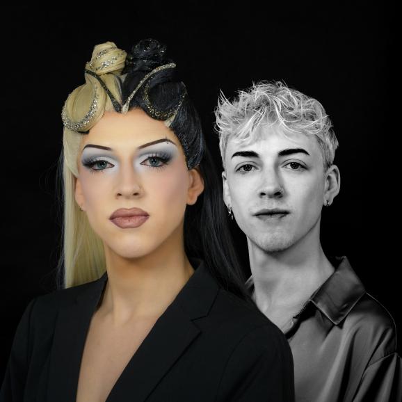 Auch die vor allem in Stuttgart bekannte Drag-Queen Miss Perm stand vor der Kamera von Wilhelm Betz.