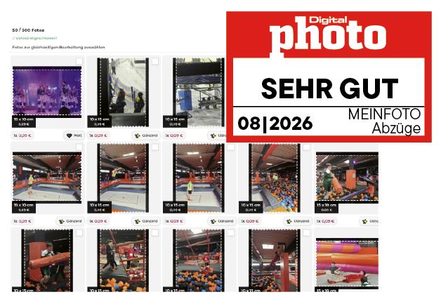 MEINFOTO Fotoabzüge Testergebnis