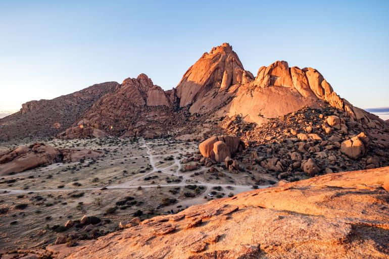 Spitzkoppe: Der steile Aufstieg zum Sonnenuntergang hat sich mehr als gelohnt.