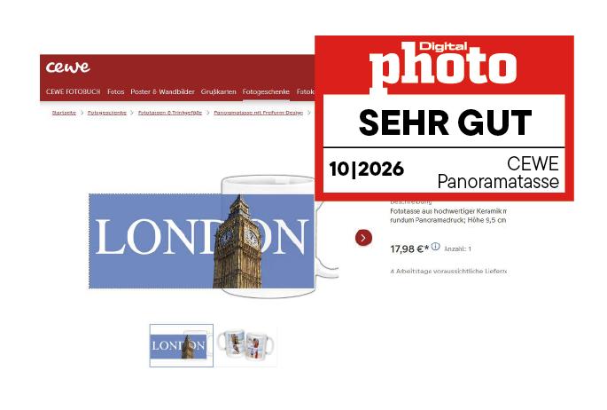 CEWE Panoramatasse Testergebnis