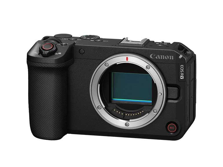 Auch wenn die Canon EOS R6 V ein klassisches Moduswahlrad mit den gängigen Halbautomatiken und weiteren gängigen Foto-Modi mitbringt, ist sie dennoch klar auf Videoaufnahmen ausgerichtet. So finden Sie auf der Rückseite beispielsweise eine dedizierte Audio-Status-Taste zur Pegelkontrolle. Auch eine „Live“-Taste fürs direkte Streaming findet sich auf dem Gehäuse.
