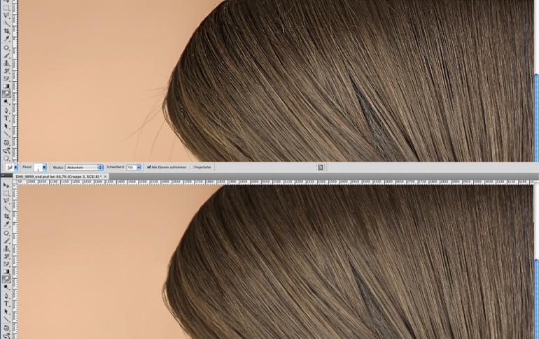 Beauty-Retusche: Haare glätten mit Photoshop