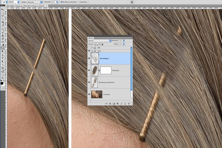 Beauty-Retusche: Haare glätten mit Photoshop