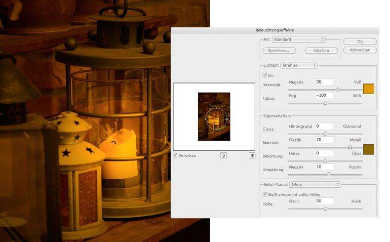 Photoshop: Brennende Kerzenflamme erzeugen