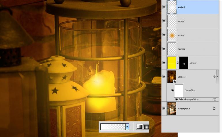 Photoshop: Brennende Kerzenflamme erzeugen