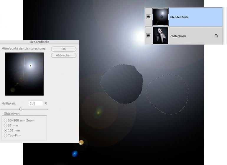 Photoshop: Mit Blendenfleck zum Blitzlichtgewitter
