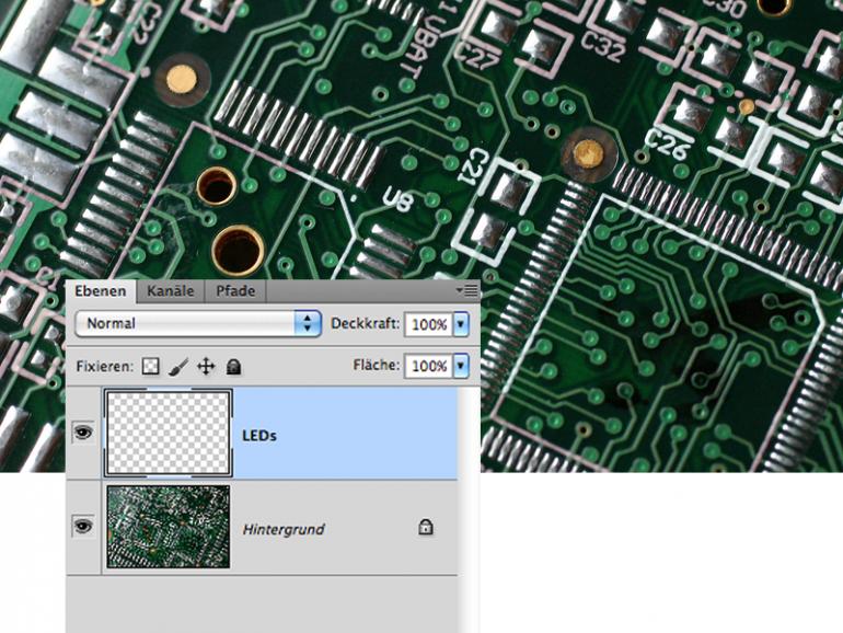 Bildoptimierung mit Photoshop: Leuchtende Dioden