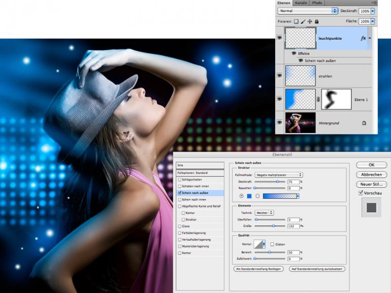 Photoshop: Dynamische Lichtschlaufen als besonderen Bildeffekt erzeugen