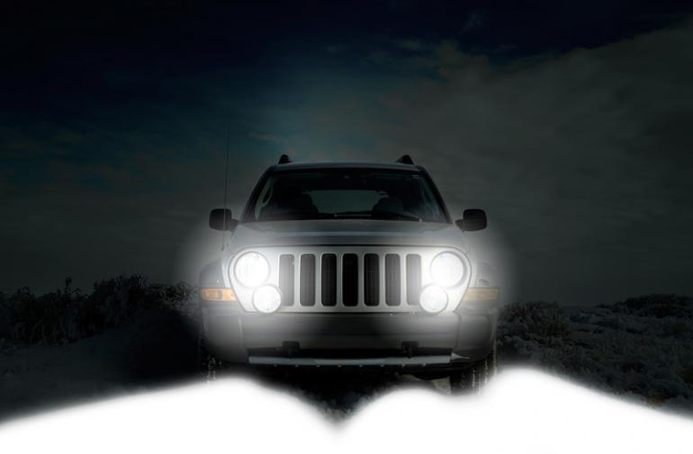 Photoshop: Autoscheinwerfer nachträglich beleuchten
