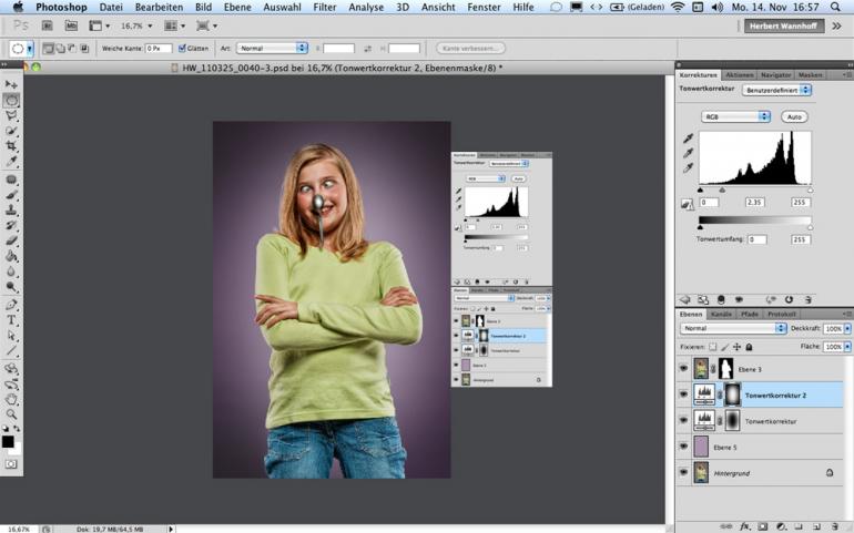 Photoshop: Humorvoller Look per Kontrastoptimierung