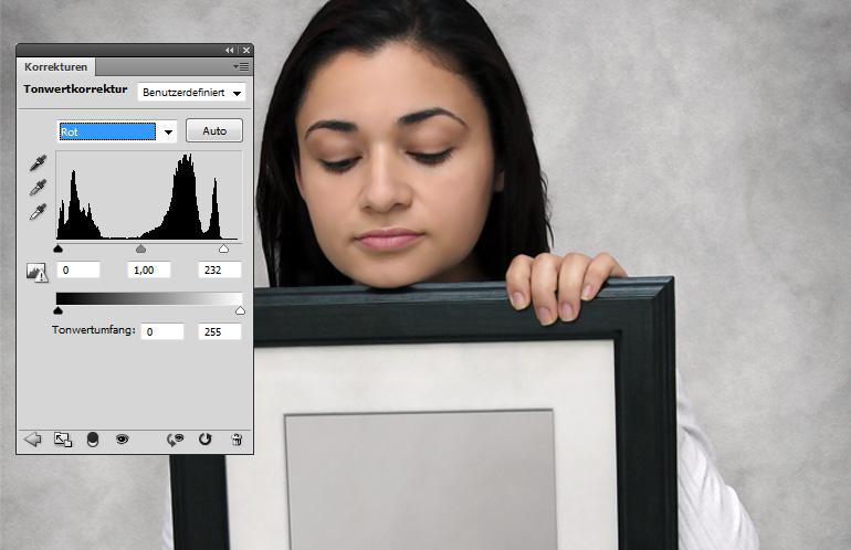Photoshop: Die Frau im Rahmen
