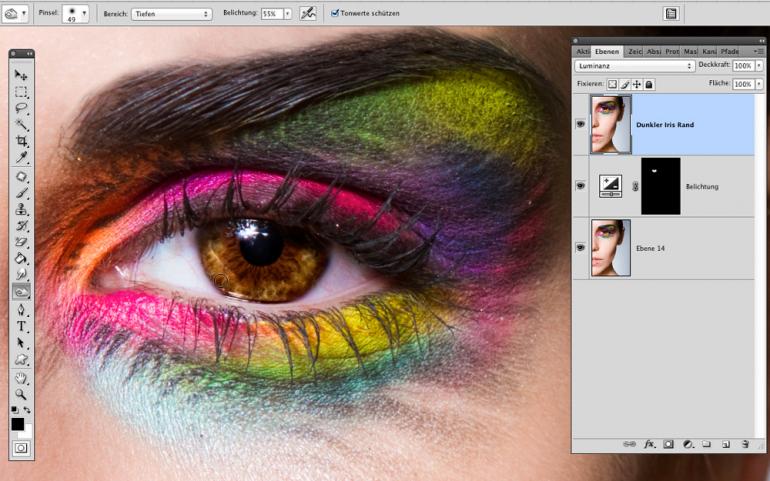 Photoshop: Make-up & Augen zum Strahlen bringen