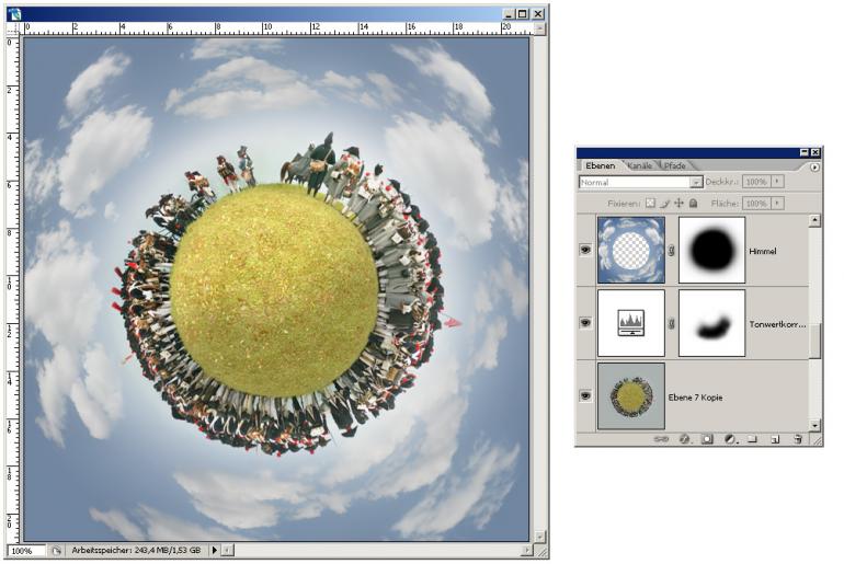 Photoshop-Montage: Vom Panorama zur Kugel