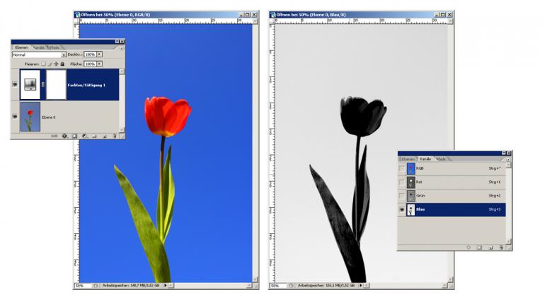 Photoshop: Freistellen mit Farbkanälen