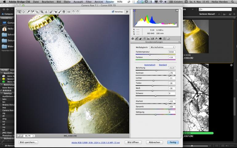 Photoshop: Fixe Farbanpassung mit Camera RAW