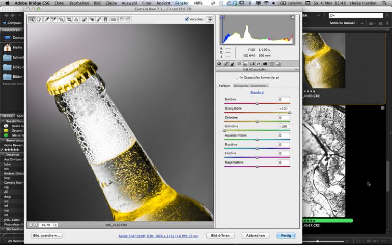 Photoshop: Fixe Farbanpassung mit Camera RAW