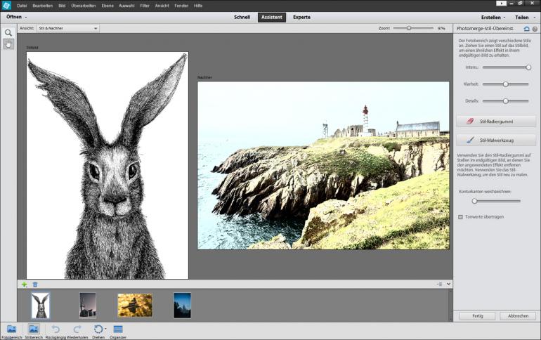 Bildstile mit Photoshop Elements kombinieren