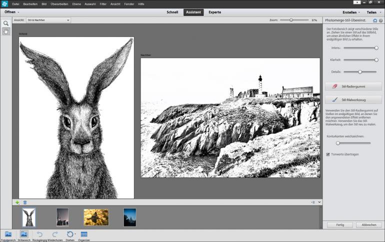 Bildstile mit Photoshop Elements kombinieren