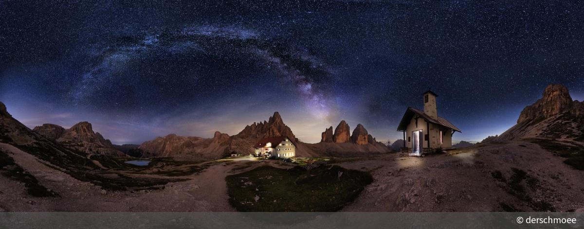 die Milchstrasse über den 3 Zinnen | DigitalPHOTO