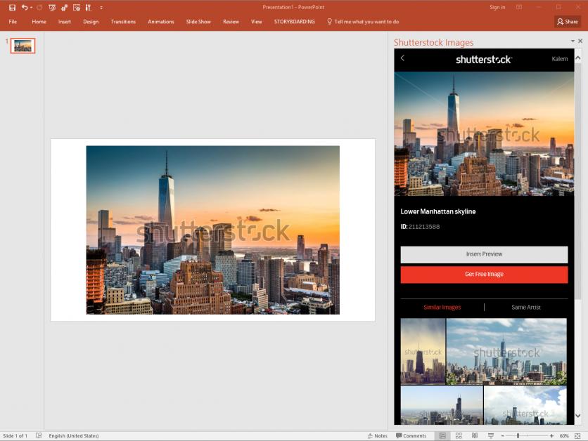 Using Powerpoint Stock Photo Stockfotos jetzt integriert in PowerPoint