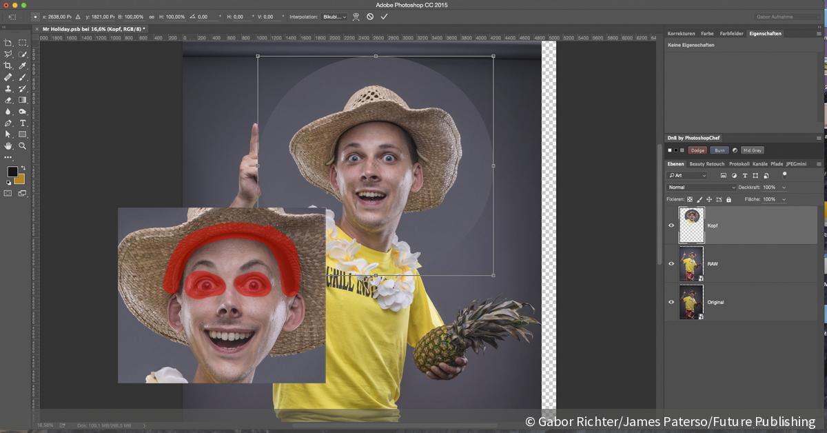 Witzige Portratmontage In Photoshop Mr Holiday