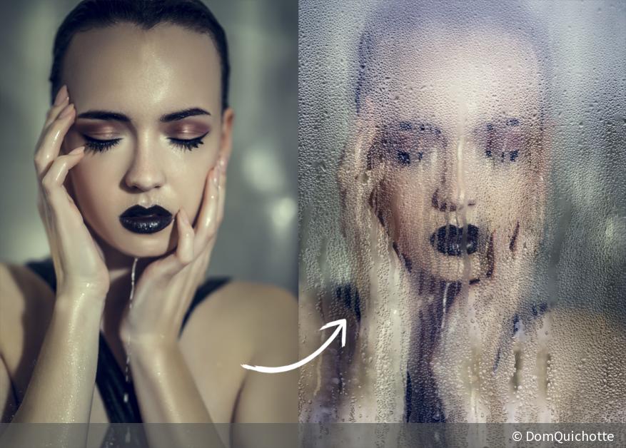 Portrat Effekt In Photoshop Nasse Scheibe