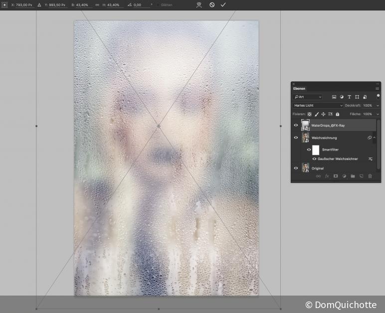 Portrat Effekt In Photoshop Nasse Scheibe