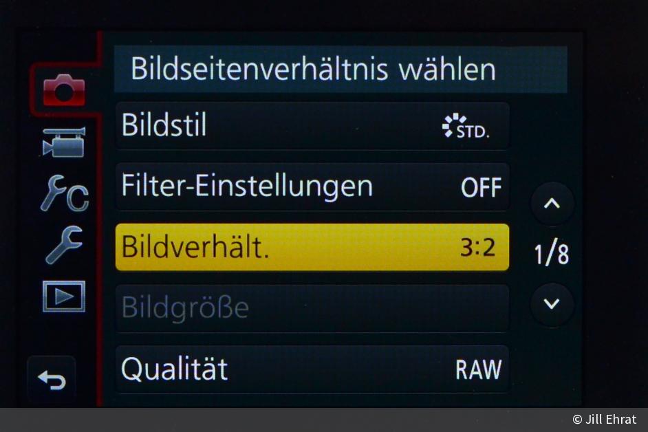 Kameraeinstellungen Seitenverhaltnis Und Farbraum Anpassen