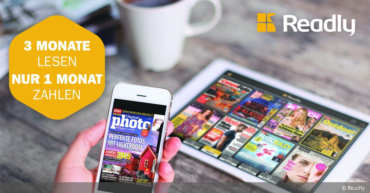 Readly 600 Zeitschriften 3 Monate im Abo für nur 9,99 Euro